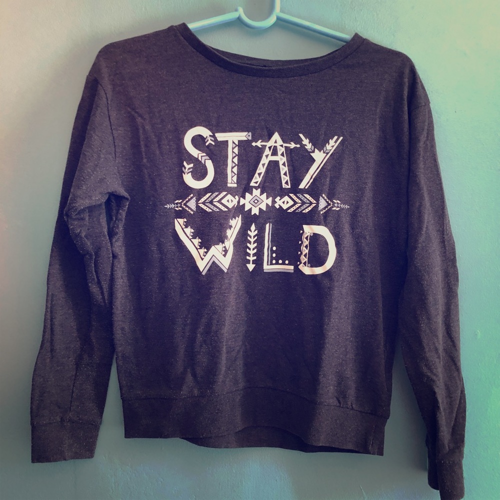 Graphic Grey long sleeve shirt